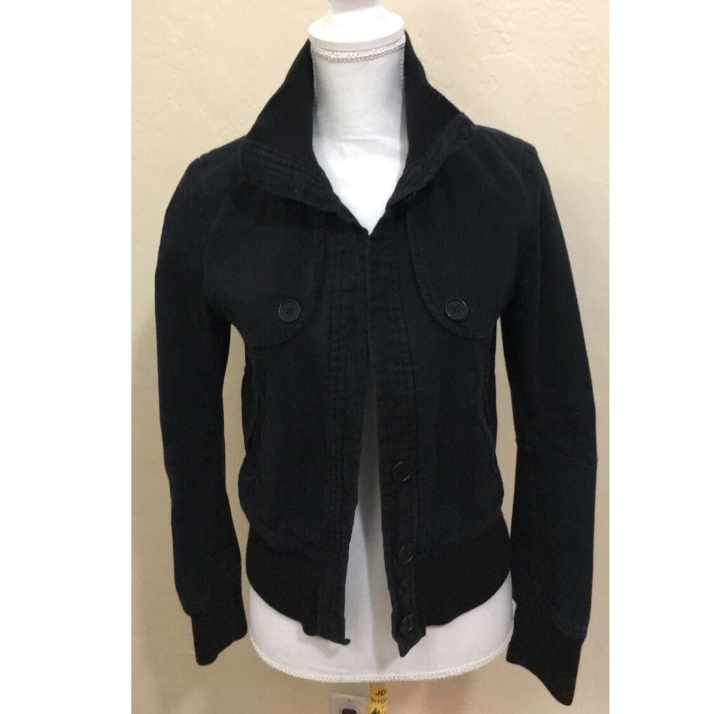 MNG by Mango Black Button Up Jacket Sz.XS